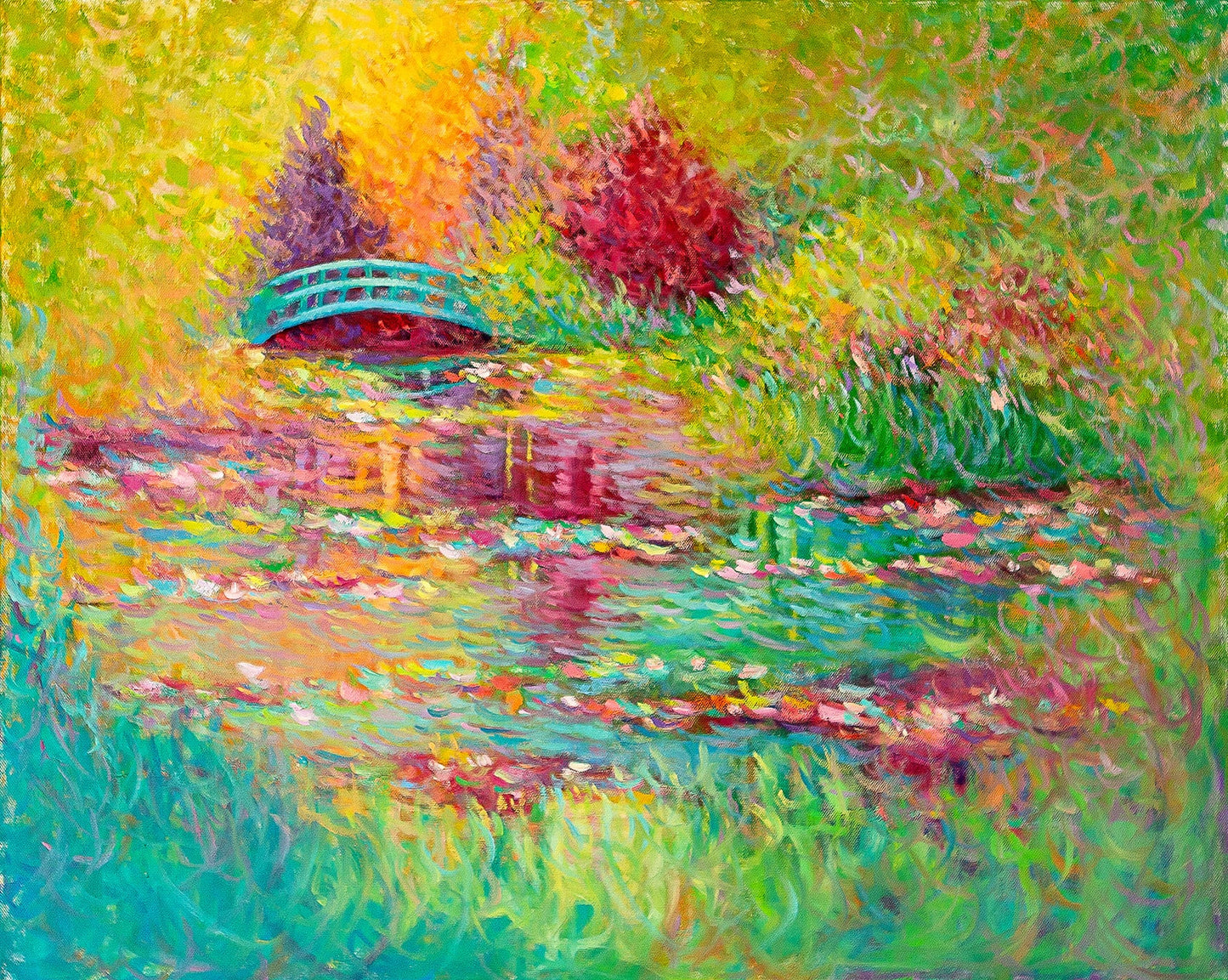 Autumn Harmony: Water Lilies in the Garden